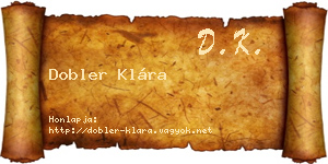 Dobler Klára névjegykártya