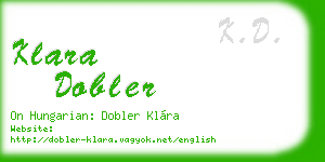 klara dobler business card